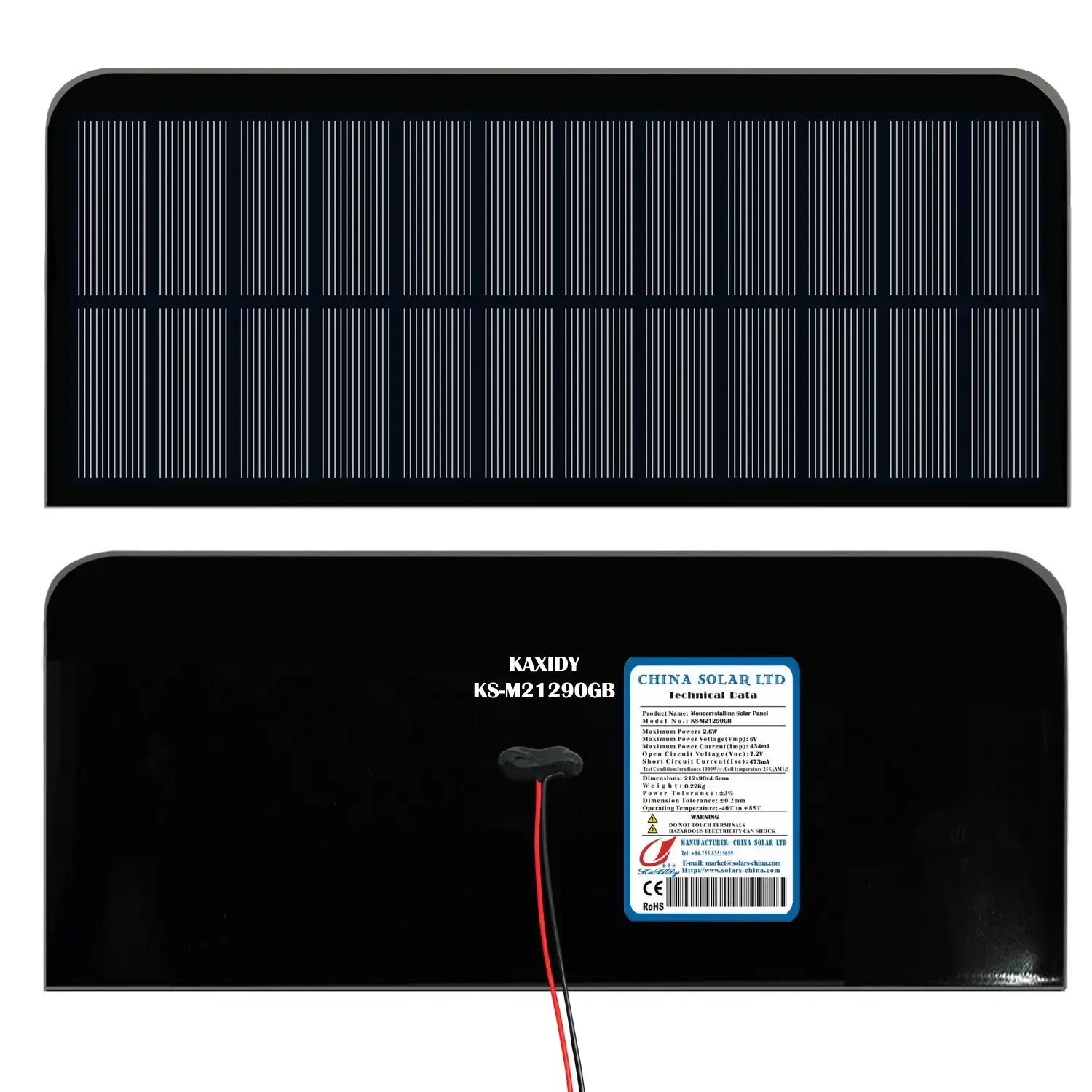 Zwart Zonnepanelen 6V