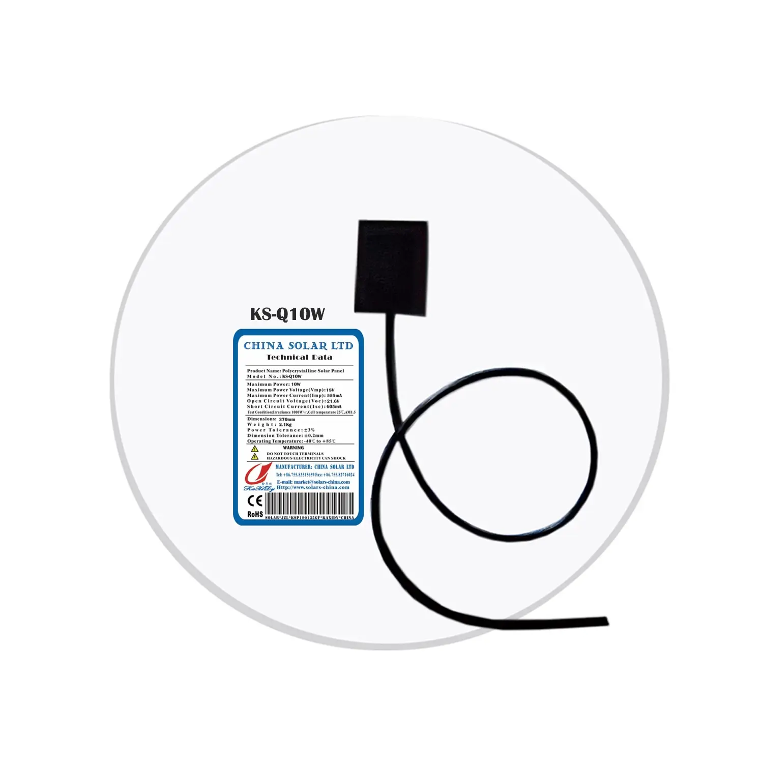 12V Rond Zonnepaneel