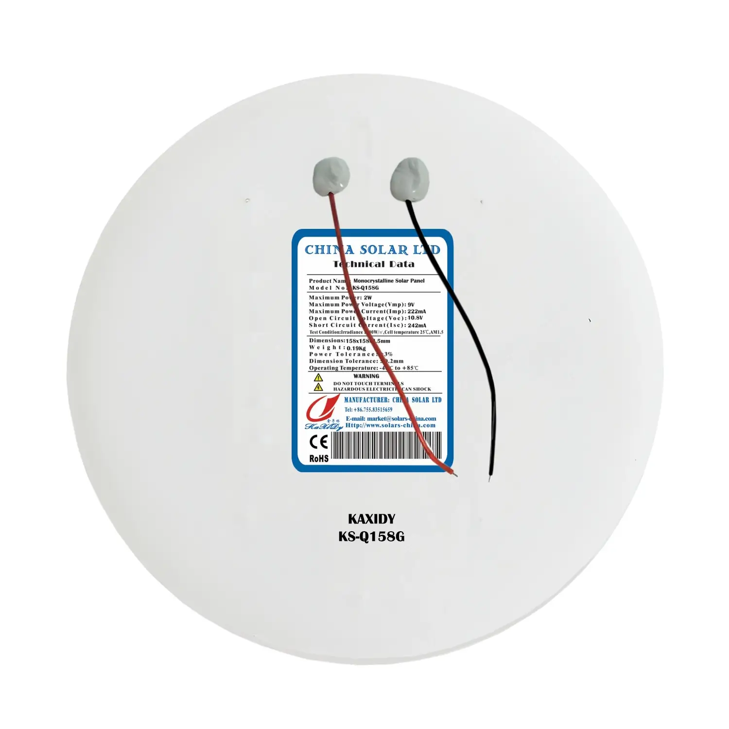 Rond Zonnepaneel 9V