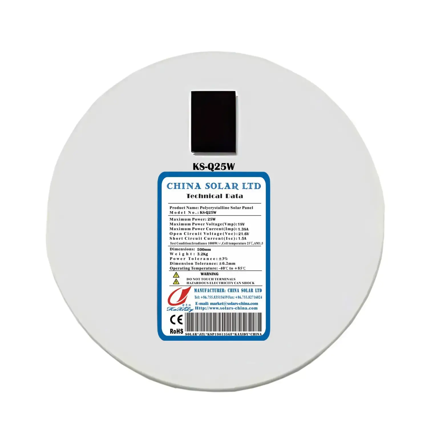 ronde zonnepanelen voor lampen