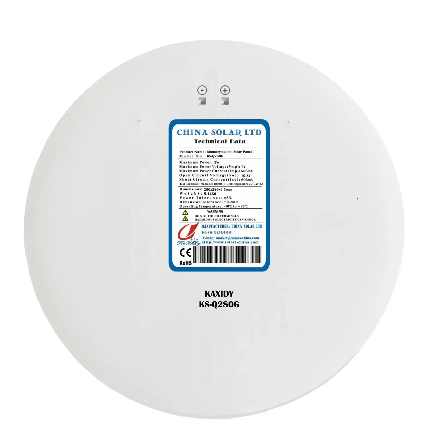12V Rond Zonnepaneel