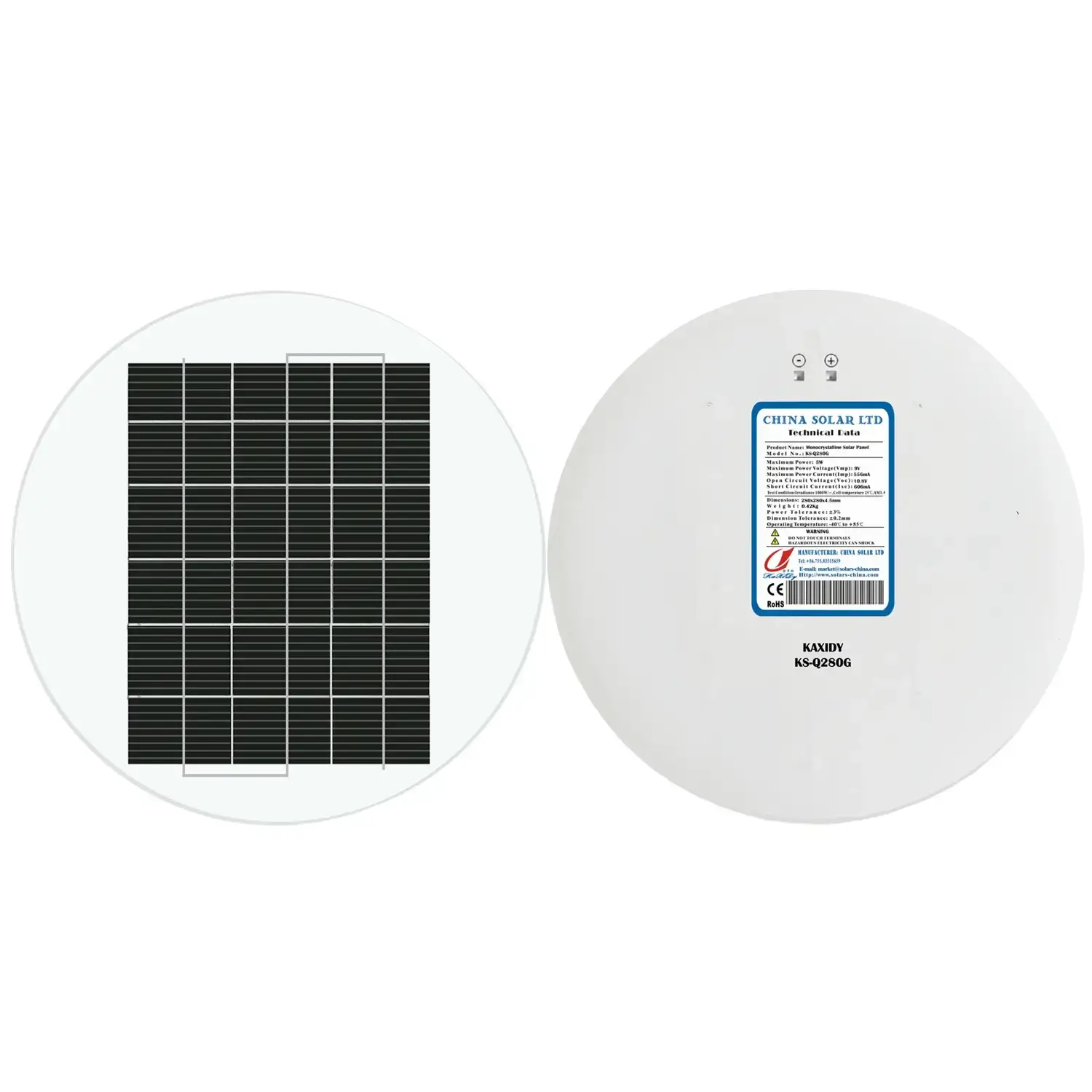 9V rond zonnepaneel